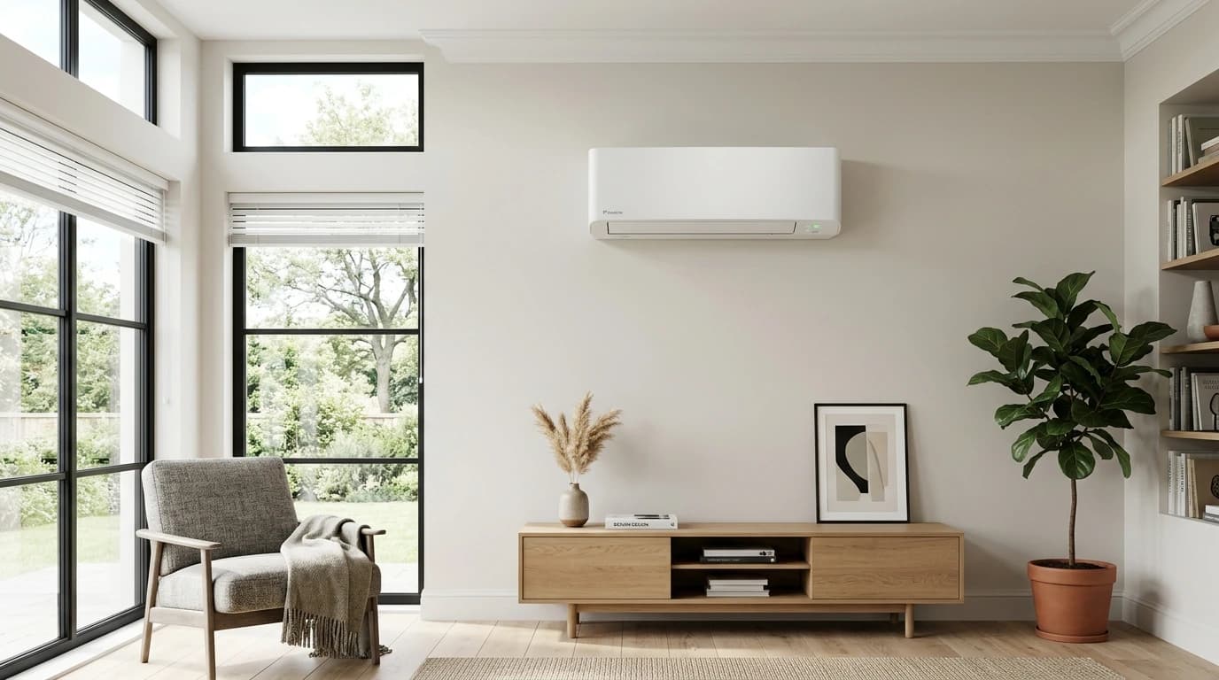 Illustrative air conditioning service installation