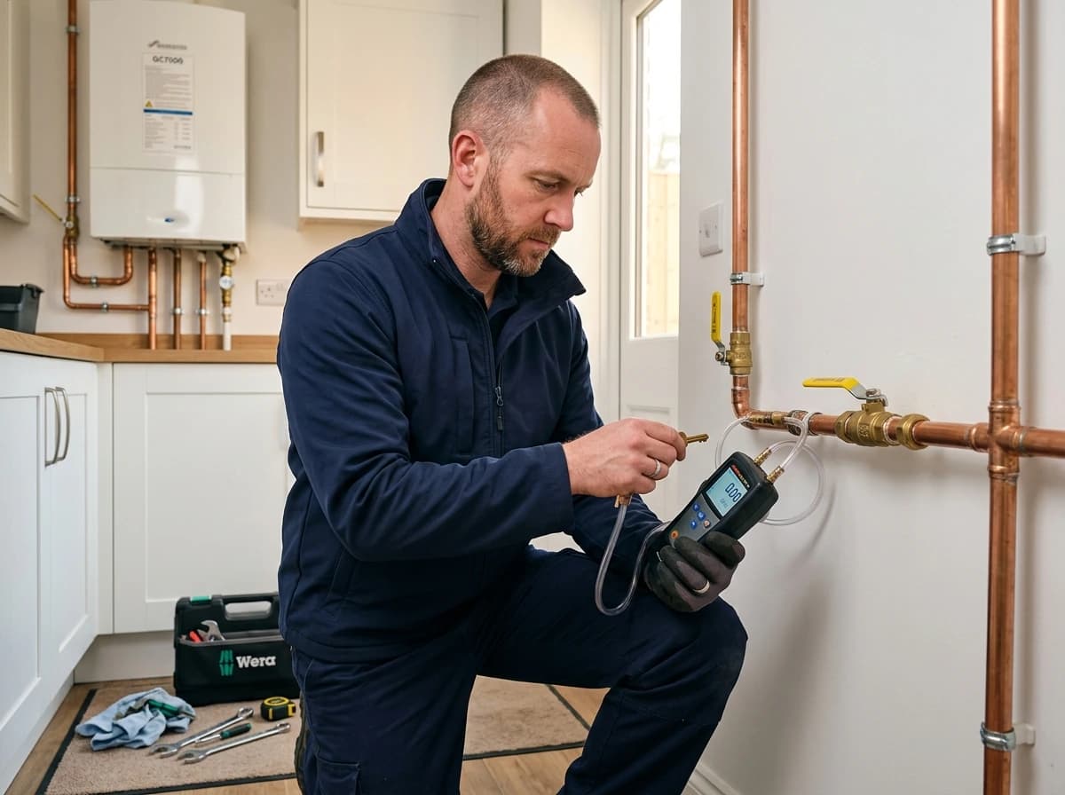 Illustrative gas service installation