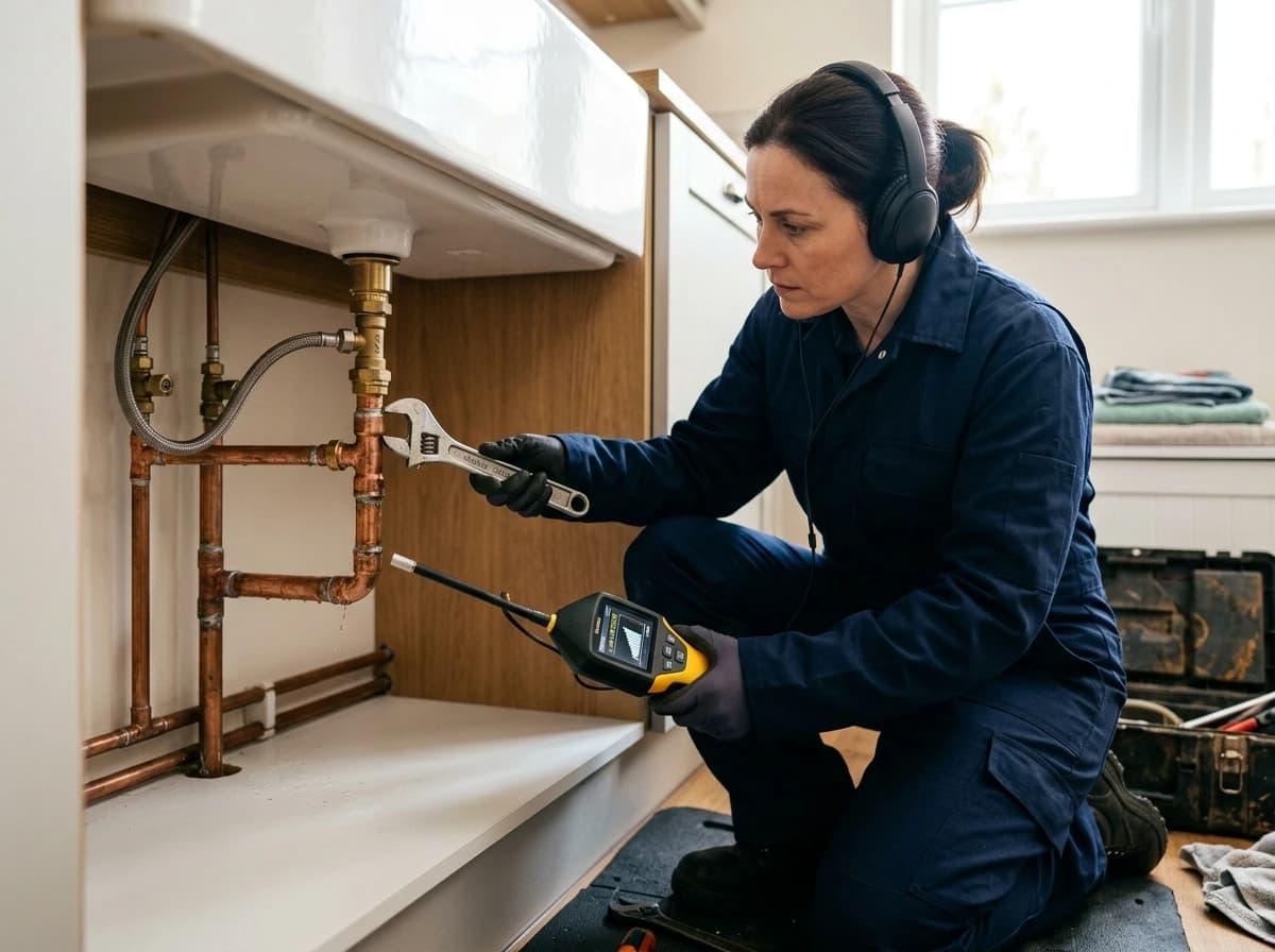Illustrative leaking repair service installation