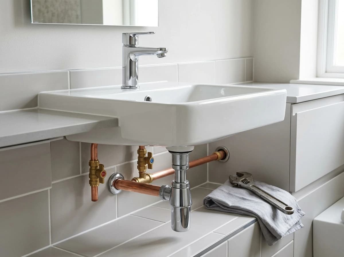 Illustrative plumbing service installation
